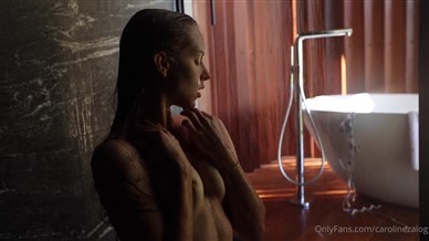 caroline zalog nude shower onlyfans video leaked
