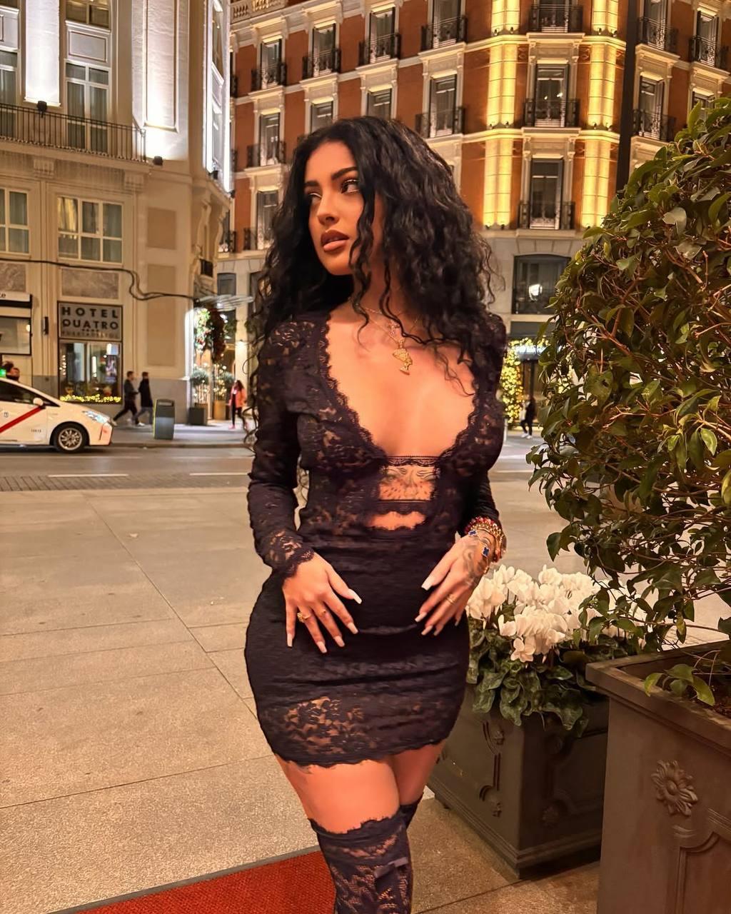 malu trevejo sexy lace mini dress onlyfans set leaked wbfyaz