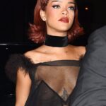 rihanna candid see through nipple slip photos leaked nauuos
